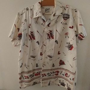 1950's Barbeque Shirt & Matching Chef's Hat